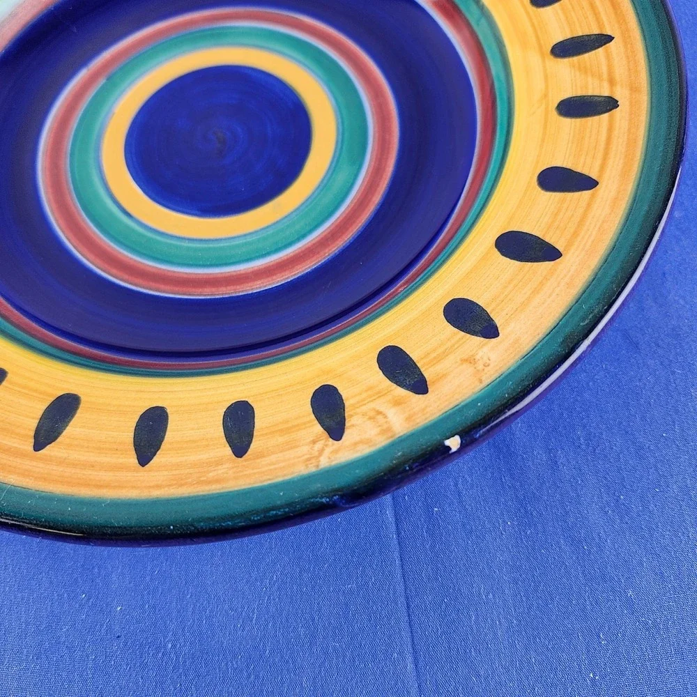 Pier 1 ITALIAN‎ SWIRL Luncheon Salad Plate Bowl 9 1/2